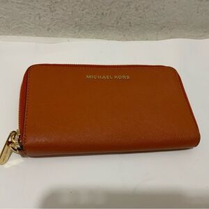 Michael Kors Continental Zip Around Wallet Orange